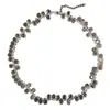 Collar de Cristal de Vidrio Simple y Versátil Estilo Mismo que el de las Blogueras para Mujer, Cadena de Clavícula en Capas de Cuentas Hecha a Mano de Gama Alta para Mujer
