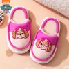 (Estrictamente seleccionado) Pantuflas de Algodón para Niños Paw Patrol Impermeables de Invierno Forradas de Felpa Calientes Pantuflas de Piel para Niños Zapatos de Algodón Antideslizantes para Niñas