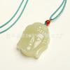 Colgante de Buda de Jade Afgano Rosa Hielo Natural, Colgante de Jade Liso, Collar de Jade, Accesorio Colgante de Jade