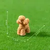 Micro Paisaje Lindos Cachorros Poodle Shih Tzu Figuras Adornos DIY Accesorios para Colgar Mini Adornos de Escritorio