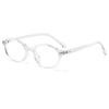 Gafas de sol estilo nerd con montura ovalada retro y diseño de carey para miopía, para hombres y mujeres, con montura lisa estilo coreano y antiluz azul.
