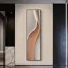 Arte Lineal Abstracto Vestíbulo Pintura Decorativa Minimalismo Italiano Sensación de Alta Gama Escaleras Pasillo Vestíbulo Arte de Pared Vertical