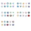 Adesivo de Tatuagem de Floco de Neve Cristal de Inverno Floco de Neve Colorido Adequado para Presente de Natal Decoração Corporal Adesivo de Tatuagem Descartável