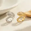 Anillo en Forma de Serpiente con Ojos Verdes de Diseño Europeo y Americano, Anillo Exquisito Versátil Ajustable para Mujeres, Joyería Popular de Venta Transfronteriza