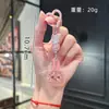 Chaveiro de Coelho com Cabeça de Desenho Animado e Glitter Pingente Exquisito para Meninas Pingente com Contas Acessórios para Carro Pingente de Alta Qualidade