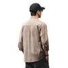 Camisa de Algodón y Lino Estilo Chino Manga Tres Cuartos para Hombre Verano 2025 Nueva Delgada Retro Cuello Mao Tendencia Marca Camisa de Manga Corta