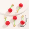 Pingentes Coleção Frutas Cartoon em Liga Metálica Pintados à Mão, Materiais para Joias Artesanais DIY de Pulseiras e Brincos Pingentes