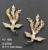 Par dourado fênix dragão estilo chinês noiva grupo de casamento leque adorno de cabeça sapatos de casamento material feito à mão joias DIY acessórios