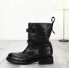 Botas de trabajo retro francesas elegantes de corte ajustado con puntera redonda para mujer, nuevo estilo británico otoño e invierno 2026, botas de moda versátiles y elegantes