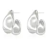 Pendientes Geométricos Asimétricos Más Vendidos en Europa y América, Pendientes de Moda para Mujer, Pendientes de Forma Especial en Forma de Cc Chapados en Cobre para Mujer