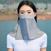 Traje de baño de una pieza de verano sin rastro Protección solar UPF50 Protección para las orejas colgantes Ángulo de los ojos Protección grande para el cuello Parasol Máscara de sensación helada Exterior
