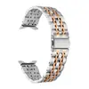 Adequado para pulseira Samsung galaxy watt4 aço inoxidável sete-planta cinto de aço curvo fivela plana 42/46mm em estoque