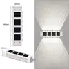 Lâmpada solar do jardim ao ar livre Lâmpada de parede doméstica Layout decorativo Cerca Lavagem Parede Novo Estilo Para cima e para baixo Luminous Atmosphere Wall Lamp