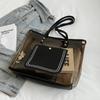 Bolso de gran capacidad para mujer, bolso de verano combinable, nuevo bolso de hombro transparente de gelatina, bolso de mano de clase para ir al trabajo 2023