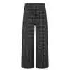 Calça esportiva xadrez leve com cordão, perna reta afunilada para homens, novo estilo de verão, calça longa casual solta comprida para mulheres, moderna