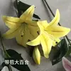 9 Ramos Grandes de Lirios Artificiales para Bodas, Flores Decorativas para Arreglos de Boda, Flores Falsas para Paisajismo y Arreglos de Piso