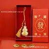 Colgante de Bolsita de Calabaza Dorada para Atraer Riqueza y Bendiciones, Adorno para Colgar en el Coche, Decoración de Entrada, Regalo de Negocio, Artículo de Regalo