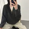 Suéter de punto para mujer, cuello redondo, con cremallera, efecto dos piezas, colección otoño/invierno 2026, estilo holgado y relajado, manga larga, versátil
