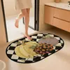 Felpudo de Diatomeas Retro Calabaza Transfronterizo Felpudo de Baño Felpudo Absorbente de Agua Antideslizante para Baño Felpudo Resistente a la Suciedad y al Desgaste