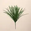 Hierba de orquídea artificial, plantas verdes para paisajismo, césped artificial para decoración de interiores, pared de plantas, hierba fina artificial, hojas de orquídea para decoración del hogar