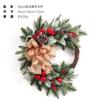 Amazon nuevas decoraciones navideñas guirnalda de simulación de hoja de eucalipto media corona colgante para puerta ventana de Navidad