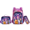Nueva Mochila Escolar de Dibujos Animados Kpop Sudamericana de Comercio Exterior Set de Tres Piezas Mochila Ultra Ligera Impermeable