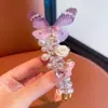 Anillo para el cabello de línea telefónica de perlas de mariposa para niños Cuerda para el cabello de trenza de burbuja de cola de caballo para niñas Lazo para el cabello para niñas Artefacto que no rompe el cabello