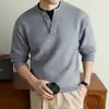 Suéter de punto grueso de 670 g, modelo nuevo 2026, cuello redondo, efecto dos piezas, suéter engrosado, moderno para usar como prenda exterior o para capas, disponible para venta al por mayor