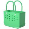 Bolsa Popular da Amazon com Furos de EVA, Bolsa de Mão Fashion para Armazenamento de Viagem, Bolsa de Praia de EVA Estampada com Cesta de Legumes