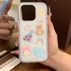 Case de Celular Fofo Desenho Animado Urso de Bolo 17Promax Adequado para Apple 15Pro Duas em Uma Camada Dupla 14Pro16