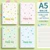Caderno Mengjin Fofo Caderno Espesso com Espiral Flip Lateral Bloco de Notas A5 Diário de Estudante de Aparência Sofisticada