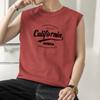 Chaleco de algodón para hombre, moderno chaleco deportivo fino de verano para baloncesto, vallas, fitness, ropa exterior, camiseta de algodón sin mangas con hombros anchos