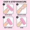 Mini Lima de Uñas Bloque de Tofu Esponjoso, Pulido de Doble Cara, Esponja de Alta Elasticidad, Especializada para Pulir y Lijar Uñas Artísticas