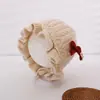 Gorro para Bebé para Otoño e Invierno, Gorro de Punto de Algodón Puro para Bebé Estilo Princesa, Lindo Gorro de Lana de Invierno para Niñas Pequeñas