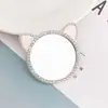 2025 Novo Espelho de Coração DIY Acessórios de Joias para Celular Diamante Pérola Flor Lente Materiais de Beleza para Celular