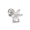 Pendientes de moda con pequeñas flores frescas Mori para mujer, con varilla de acero inoxidable perforada y clavos para las orejas, sin preocupaciones, a través de la frontera.