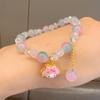 Explosiones de Celebridades de Internet Nuevo Pulsera de Estudiante Sanrio Dibujos Animados para Niños Cristal Transparente Hielo Perro Canela Kulomi Pulsera