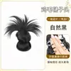 Pinza para Moño de Peluca con Estilo Perezoso, Goma Elástica Natural y Voluminosa para el Cabello, Postizo para Moño, Pinza para el Cabello de Pluma de Pollo de Cabello Humano Realista