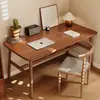 Escritorio de Computadora para Dormitorio, Escritorio para Oficina en Casa, Escritorio de Trabajo Sencillo para Niñas, Escritorio Rectangular Sencillo para Casa de Alquiler, Juego de Mesa y Sillas