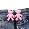 Artefacto de Cintura de Oso Botón Jeans Hebilla de Cintura Metálica Botón Ajustable Hebilla Ajustada Desmontable Par