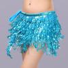 Halloween dança do ventre performance saia de lantejoulas feminino sexy bossimi tassel quatro camadas quadril toalha DS bar desempenho cintura corrente