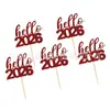 Temporada de Graduación 2026 Adornos para Pastel con Brillo Diploma Birrete de Licenciatura Decoración de Postre Adornos para Vasos de Papel