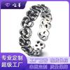 Anillo de Rueda de Viento Taobao Personalizado Joyería Anillo de Plata Tailandesa de Imitación Anillo Abierto Retorcido Retro Anillo de Plata Antigua Estilo K para Mujeres