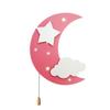 Lámpara de pared para habitación infantil creativa con estrellas y luna y nubes transfronteriza, móvil, inalámbrica, para dormitorio, de noche