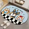 Alfombrillas Antideslizantes Personalizadas para Inodoro, Alfombras Resistentes a las Manchas, Felpudos para Baño, Felpudos Absorbentes de Diatomeas para Puerta de Baño
