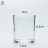 Vasos de vidrio para velas perfumadas de material blanco de alta calidad hechos a medida desde la fábrica de origen, disponibles en múltiples tamaños, recipientes de cera de soja, admite etiquetado serigrafiado