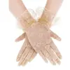 Luvas de Renda Femininas Luvas para Festa do Chá de Casamento Laço Acessórios Elegantes de Verão Século XX Banquete de Ópera Funeral