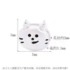 Colgante de Cuenta Gatito Seiko de Plata de Ley S925 Plata Lisa Brillante DIY Pulsera Linda Cuerda Trenzada Accesorios de Joyería