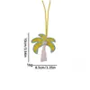 Parche Bordado Hecho a Mano con Cuentas de Árbol de Coco Limón con Correa para Colgar, Colgante para Bolso Pequeño, Accesorios de Pedrería, Adornos para Ropa