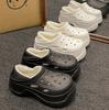 Novos Sapatos de Algodão com Solado Grosso, Forrados com Lã, com Furos, Femininos, Antiderrapantes, Térmicos, Casuais, Versáteis, Pantufas de Algodão